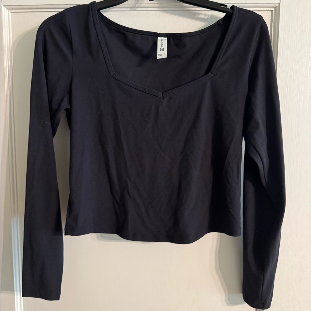 All in Motion Black Fitted Long Sleeve